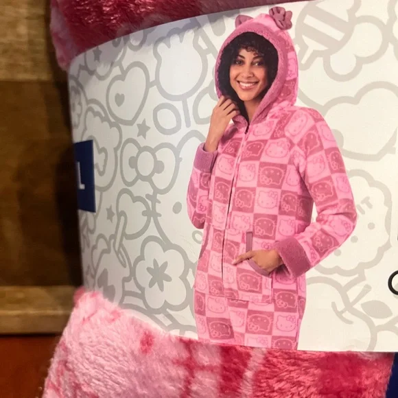 HELLO KITTY Women's One-Piece Pajama, ADULT LARGE 12-14, New - Picture 3 of 5